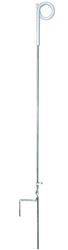Zareba PTP39A Pigtail Step-In Fence Post, 4 ft OAH, Plastic/Steel, Silver