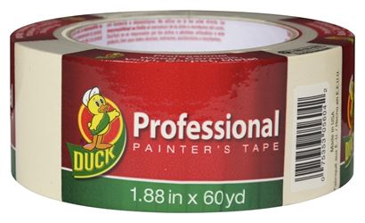 Duck Professional 1361966 Painters Tape, 60 yd L, 1.88 in W, Beige