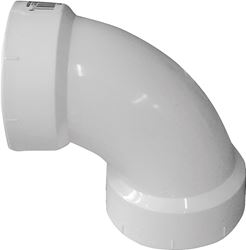 Canplas 192256 Sanitary Pipe Elbow, 6 in, Hub, 90 deg Angle, PVC, White