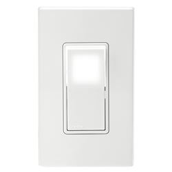 Leviton C32-05674-02W Rocker Switch with Wallplate, 15 A, 120/277 V, 3-Way, Lead Wire Terminal, White