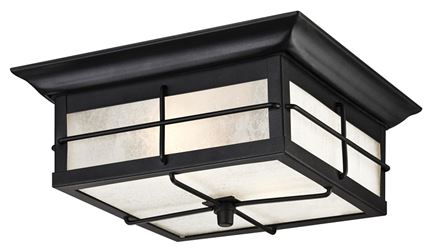 Westinghouse Orwell Series 62048 Outdoor Fixture, 2-Lamp, Steel Fixture, Textured Fixture, Black
