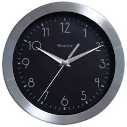 Westclox 36001A Clock, Round, Silver Frame, Metal Clock Face, Analog