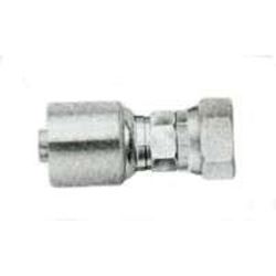 Gates MegaCrimp G25111-0808 Hose Coupling, 1/2-14, Crimp x JIC, Straight Angle, Steel, Zinc