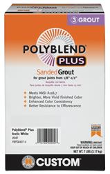 Custom Polyblend Plus PBPG6407-4 Sanded Grout, Arctic White, 7 lb Box