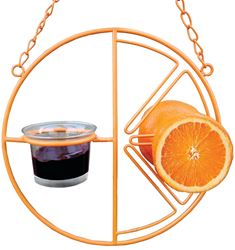 Heath CF-133 Clementine Bird Feeder, 2 oz, Steel, Orange