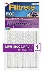 Filtrete UP23-4 Air Filter, 14 in L, 24 in W, 12 MERV, 1500 MPR, Pack of 4