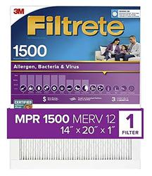FILTER AIR 1500MPR 14X20X1IN, Pack of 4