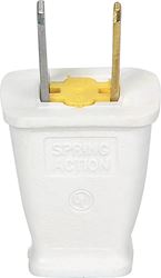 Eaton Wiring Devices SA540W Electrical Plug, 2 -Pole, 15 A, 125 V, NEMA: NEMA 1-15, White