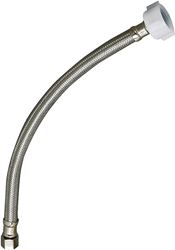 Plumb Pak EZ Series PP23845 Toilet Supply Tube, 1/2 in Inlet, Compression Inlet, 7/8 in Outlet, Ballcock Outlet, 20 in L