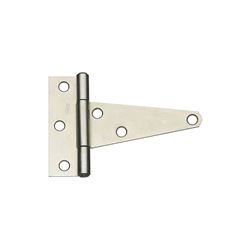 National Hardware N129-023 T-Hinge, 3.3 in W Frame Leaf, 1.127 in H Frame Leaf, Steel, Zinc, Tight Pin, 60 lb