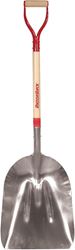 Razor-Back 53128 Scoop Shovel, 15 in W Blade, Aluminum Blade, Wood Handle, D-Shaped Handle, 44-3/4 in OAL