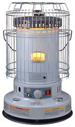 Kero World KW-24G Portable Heater, 1.9 gal Fuel Tank, Kerosene, 23800 Btu, 1000 sq-ft Heating Area, Gray