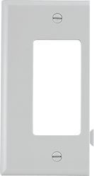 Eaton Cooper Wiring STE26 STE26W Wallplate, 4-1/2 in L, 2-3/4 in W, 1 -Gang, Polycarbonate, White, High-Gloss