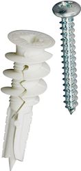 E-Z Ancor 11364 Wall Anchor, 1-5/8 in L, Fiber Nylon/Plastic, Zinc, 75 lb