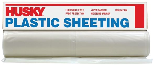 Poly-America CF0620-50C Painters Sheeting, 50 ft L, 20 ft W, Clear