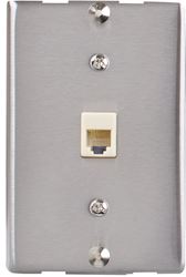 Zenith TW1001WPS Wall Phone Jack, Silver