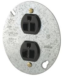 Eaton Wiring Devices 869-BOX Duplex Receptacle, 2 -Pole, 15 A, 125 V, Back, Side Wiring, NEMA: 5-15R, Brown