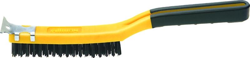 Allway Tools SB319 Wire Brush, Carbon Steel Bristle, 14 in OAL