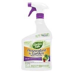 Garden Safe HG-93214 Ready-to-Use Houseplant and Garden Insect Killer, Liquid, Spray Application, 32 fl-oz