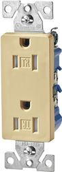 Eaton Wiring Devices TR1107V-BOX Duplex Receptacle, 2 -Pole, 15 A, 125 V, Push-in, Side Wiring, NEMA: 5-15R, Ivory