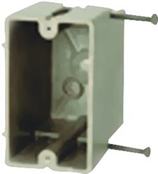 fiberglassBOX 1098-N Electrical Box, 1 -Gang, Fiberglass Reinforced Polyester BMC, Beige/Tan, Wall Mounting