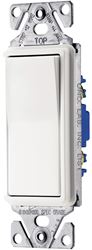 Eaton Wiring Devices 7500 C7503W-SP-L Rocker Switch, 15 A, 120/277 V, 3-Way, Lead Wire Terminal, White