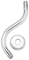 Plumb Pak PP825-191 Shower Arm and Flange, 11-1/4 in L, Stainless Steel, Polished Chrome, S