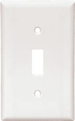 Eaton Wiring Devices 2134W Wallplate, 4-1/2 in L, 2-3/4 in W, 1 -Gang, Thermoset, White, High-Gloss