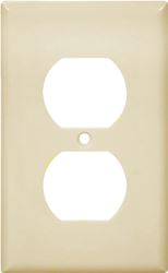 Eaton Wiring Devices 2132V Wallplate, 4-1/2 in L, 2-3/4 in W, 1 -Gang, Thermoset, Ivory, High-Gloss