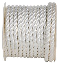 Koch 5212045 Rope, 140 ft L, 5/8 in, 1169 lb Working Load, Nylon, White, Natural