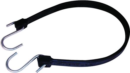 Keeper 06219 Strap, 3/4 in W, 19 in L, EPDM Rubber, Black, S-Hook End, Pack of 10