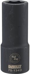 DeWALT DWMT75134OSP Impact Socket, 13/16 in Socket, 3/4 in Drive, 6-Point, CR-440 Steel, Black Oxide