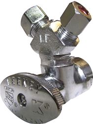 Plumb Pak PP2902VLF Stop Valve, 1/2 x 3/8 x 1/4 in Connection, FIP x Compression x Compression