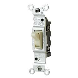 Leviton 1451-ICP Switch, 15 A, 120 V, Push-In Terminal, Thermoplastic Housing Material, Ivory