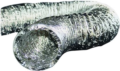 Builders Best 010793 Flexible Dryer Transition Duct, 8 ft L, Aluminum/Polyester, Silver