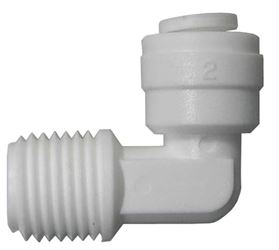 Watts PL-3038 Tube Elbow, 1/2 x 3/8 in, 90 deg Angle, Plastic, 150 psi Pressure