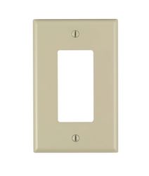 Leviton 0PJ26-I Wallplate, 4.88 in L, 3.13 in W, 1-Gang, Nylon, Ivory