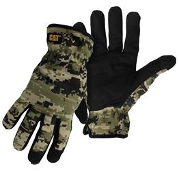 CAT CAT012270L Utility Gloves, Mens, L, Open Cuff, Spandex, Camouflage