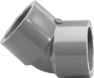 Thrifco Plumbing 8214026 Pipe Elbow, 1 in, Slip Joint, 45 deg Angle, PVC, SCH 80 Schedule