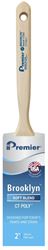 Premier Brooklyn 17301 Paint Brush, 2 in W, Flat Sash Brush, 2-3/4 in L Bristle, Polyester Bristle