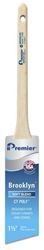 Premier Brooklyn 17280 Paint Brush, Angle Brush, 1-1/2 in L Bristle, Polyester Bristle, Sash Handle