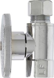 Plumb Pak PP52PCLF Shut-Off Valve, 3/8 x 3/8 in Connection, FIP x Compression, Brass Body