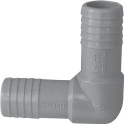 Boshart UPPE-10 Pipe Elbow, 1 in, Insert, 90 deg Angle, Polypropylene, Gray