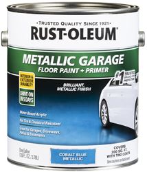 RUST-OLEUM 349354 Concrete and Garage Floor Paint, Metallic, Cobalt Blue, 1 gal, Pack of 2