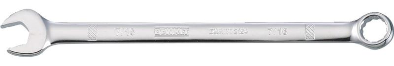 DeWALT DWMT72194OSP Combination Wrench, SAE, 7/16 in Head, 5-25/32 in L, 12-Point, Chrome, Comfort-Grip Handle