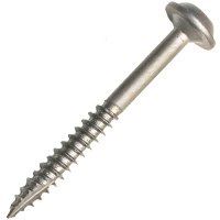 Kreg SML-F150-100 Pocket-Hole Screw, #7 Thread, 1-1/2 in L, Fine Thread, Maxi-Loc Head, Square Drive, Steel, Zinc