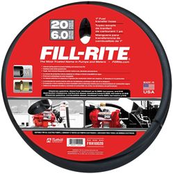 Fill-Rite FRH10020 Fuel Transfer Hose Male, 20 ft L, Neoprene, Black