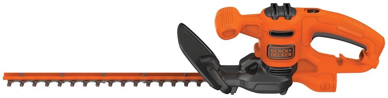 Black+Decker BEHT100 Electric Hedge Trimmer, 3 A, 120 V, 5/8 in Cutting Capacity, 16 in Blade, T-Shaped Handle