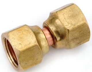 Anderson Metals 754070-04 Swivel Pipe Union, 1/4 in, Flare, Brass, 1400 psi Pressure, Pack of 5