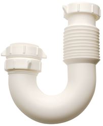 Plumb Pak PP812-55 J-Bend, 1-1/2 x 1-1/2 in, Slip, Plastic, White